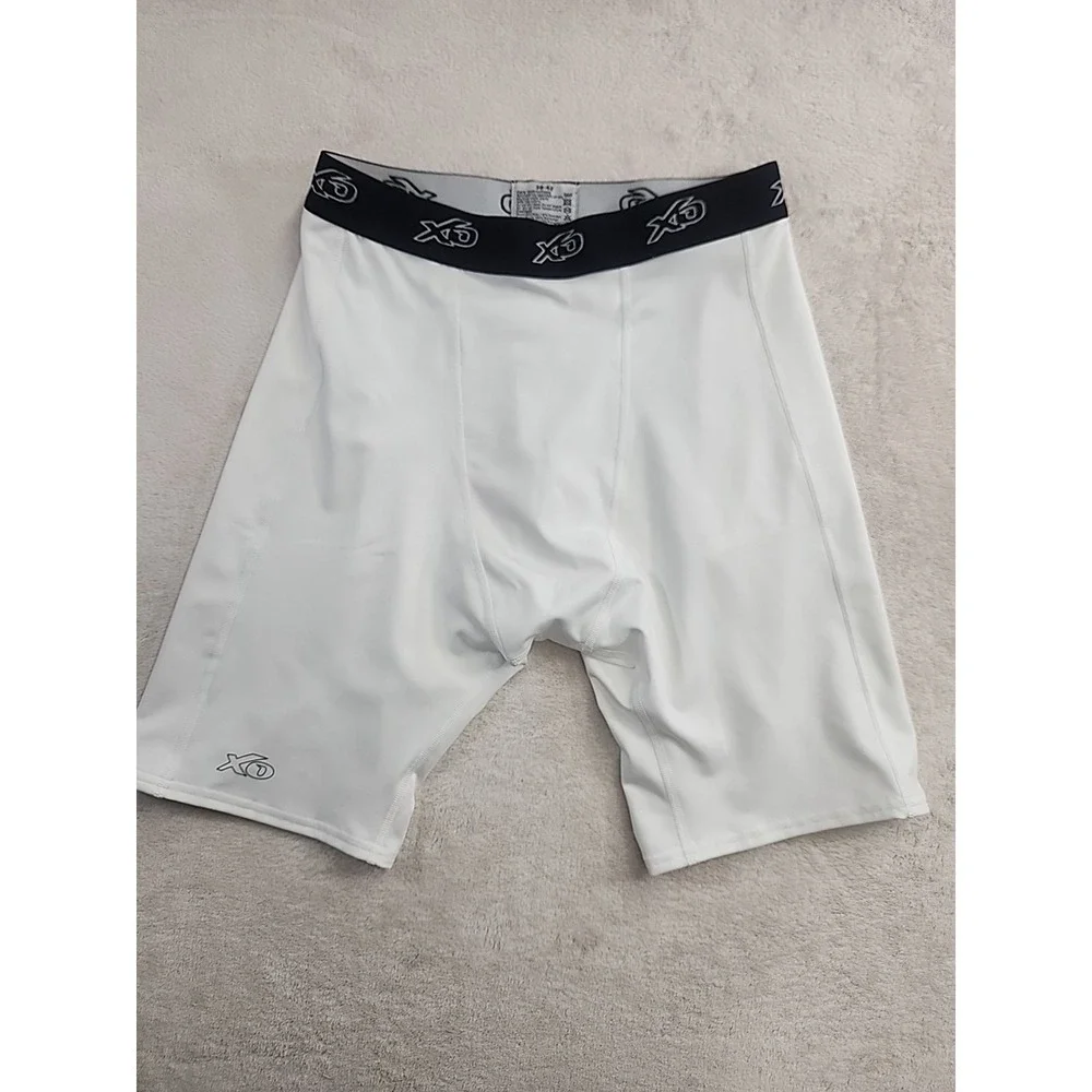 XO Elite Slider Shorts w/ Cup Pocket, White, 38-42